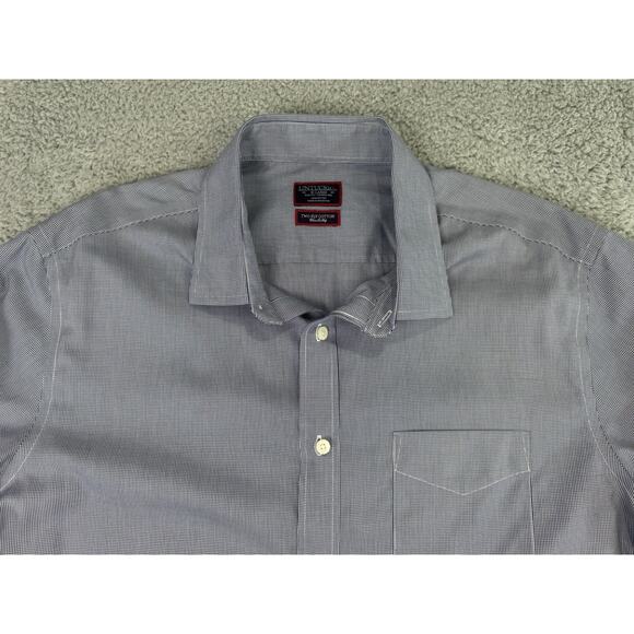 UNTUCKit Shirt Men's Xlarge Blue Check Two Ply Cotton Woven In Italy Casual - Picture 2 of 13